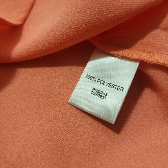 Van Heusen Womens Blouse 3/4 Sleeve Solid Peach Size‎ M - Picture 11 of 11